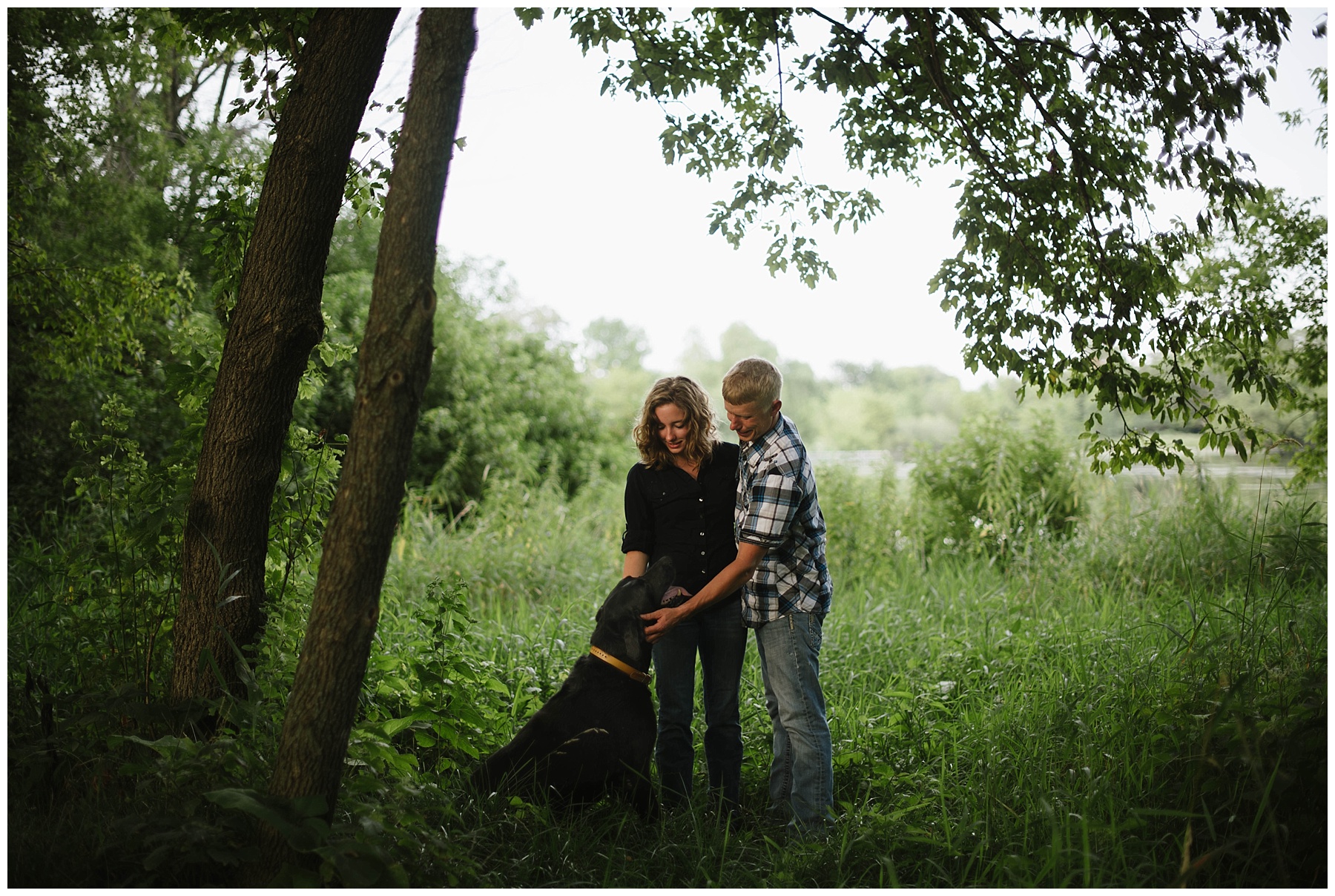 engagement photos with dog mn