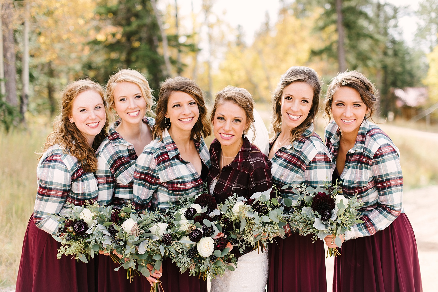 flannels for bridesmaids fall wedding