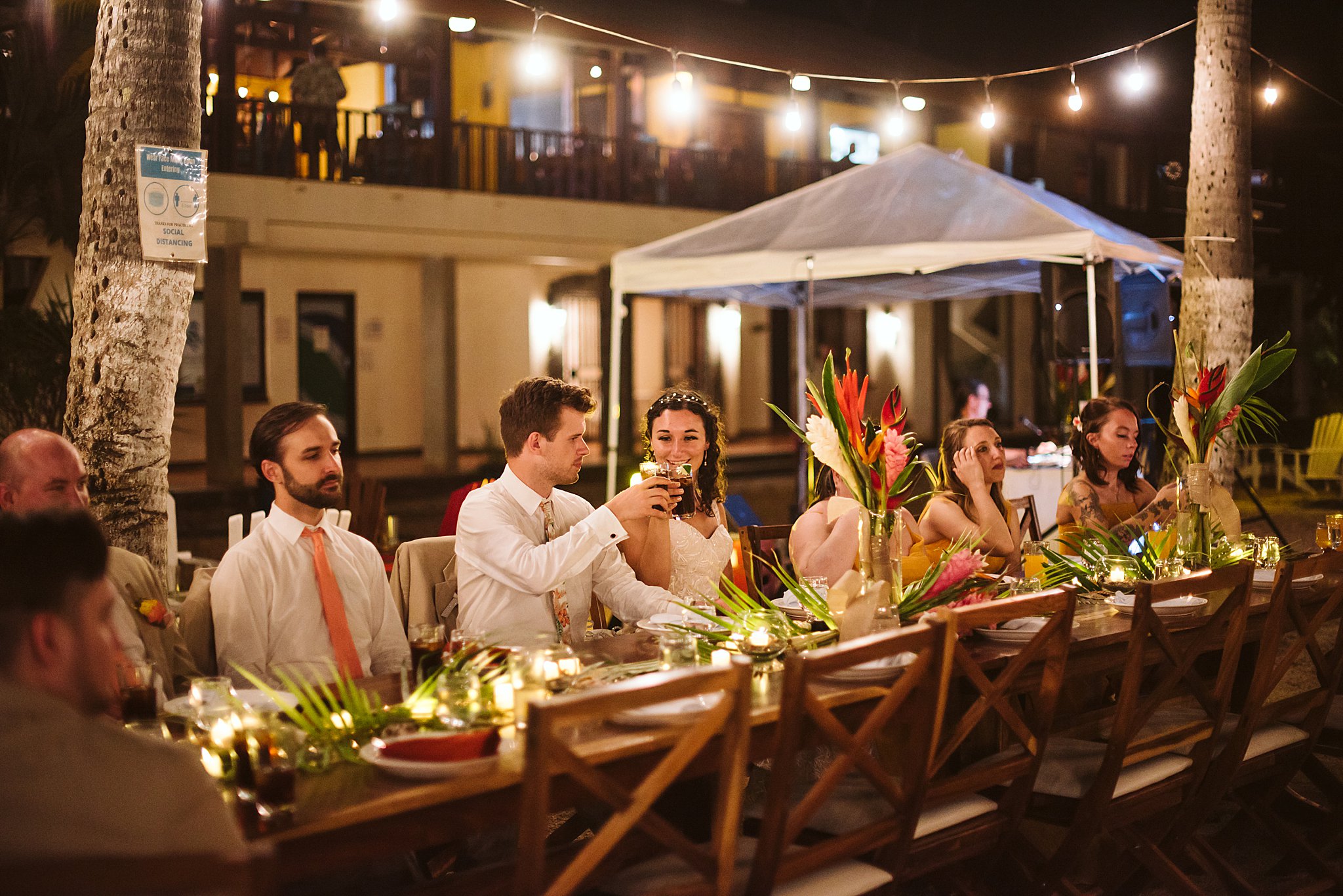 Tides Oceanfront Resort wedding reception Costa Rica