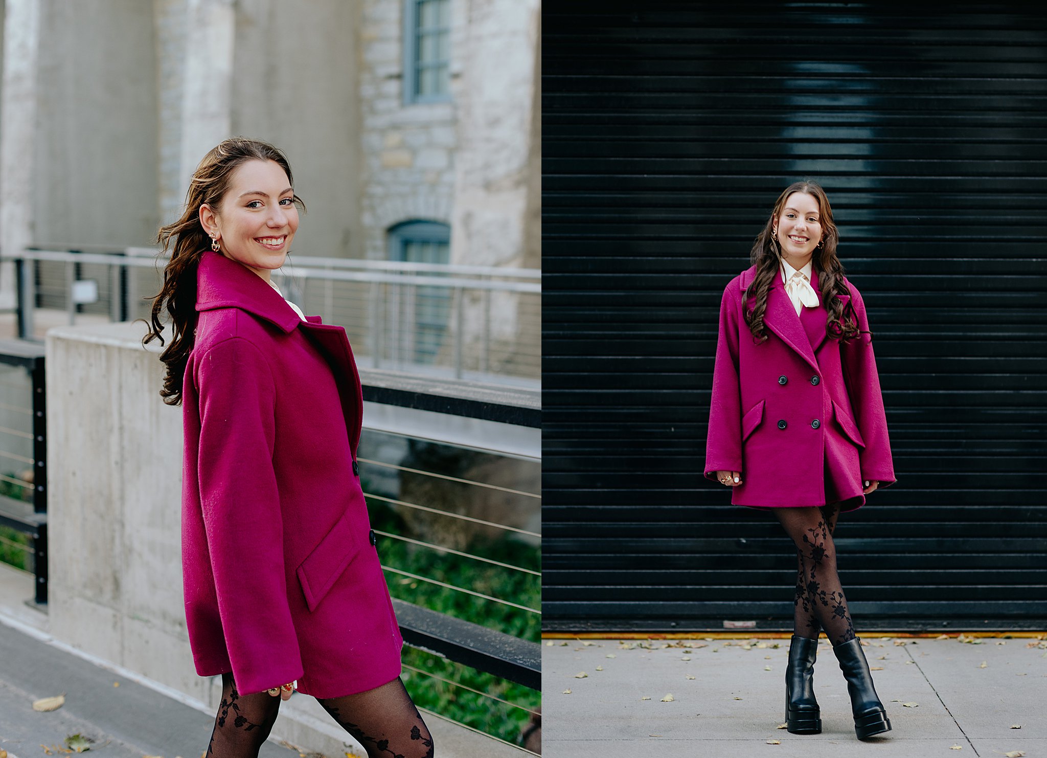 fuchsia peacoat senior girl Minneapolis